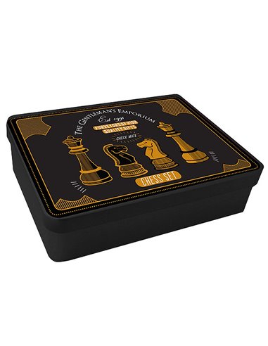 The Gentleman's Emporium Chess Set Black Tin