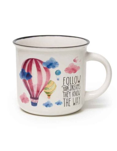 Cup - Puccino Mug - Air Balloon, Follow Your Dreams