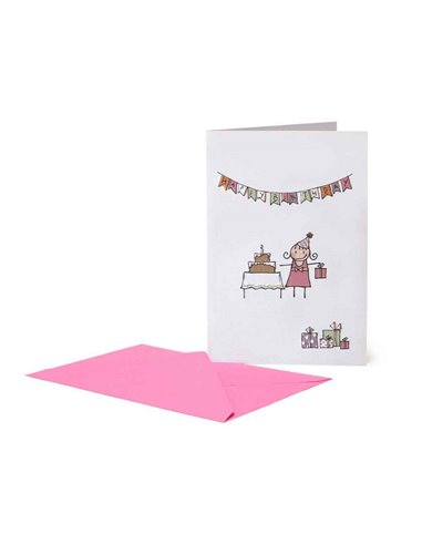 Greeting Card - Girl Happy Birthday