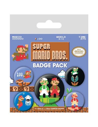 Super Mario Bos Badge Pack