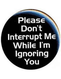 Please Don't Interrupt While I'm Ignoring You Pinbadge